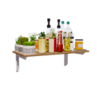 Prateleira Industrial 60x30 MDF Amadeirado Suporte Mão France