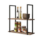 Prateleira Industrial Aurora Demolição Preto - Amarena Móveis