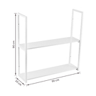 Prateleira Industrial Branco 02 Prateleiras 90x20 Brasforma