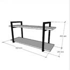 Prateleira Industrial Com Dois Níveis Cor Branco 43x28x92