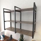Prateleira Industrial Com Três Níveis Cor Amadeirado 68x30x90