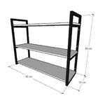 Prateleira Industrial Com Três Níveis Cor Amadeirado 68x30x90