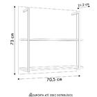 Prateleira Industrial Cozinha Dupla Com Painel Flora M24 Frei