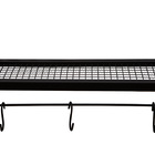 Prateleira Industrial Cozinha Suspensa Preta Parede Tela E Ga