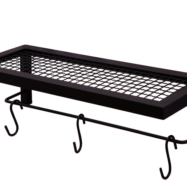 Prateleira Industrial Cozinha Suspensa Preta Parede Tela E Ga