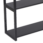 Prateleira Industrial Dupla de Madeira MDP Preta 60x24x70cm com Suporte Visível Brasforma