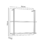 Prateleira Industrial Dupla Cozinha Suspenso Painel Eri 70 5c
