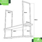 Prateleira Industrial Dupla Teto Ou Parede 80cm Bb Un