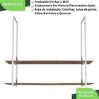 Prateleira Industrial Dupla Teto Ou Parede 80cm Bm Un