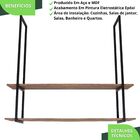 Prateleira Industrial Dupla Teto Ou Parede 80cm Pm Un
