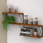 Prateleira Industrial Duplo-X 60x20cm Jatobá