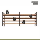 Prateleira Industrial Em Aço E Mdf 1,01mx40cmx1,80m Moderna Y