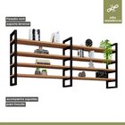 Prateleira Industrial Em Aço E Mdf 1,01mx40cmx1,80m Moderna Y