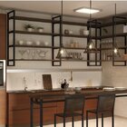 Prateleira Industrial Em Aço E Mdf 1,01mx40cmx60cm Moderna Ye