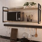 Prateleira Industrial Em Aço E Mdf 40cmx40cmx60cm Moderna Yes