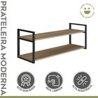 Prateleira Industrial Em Aço E Mdf 40cmx40cmx60cm Moderna Yes