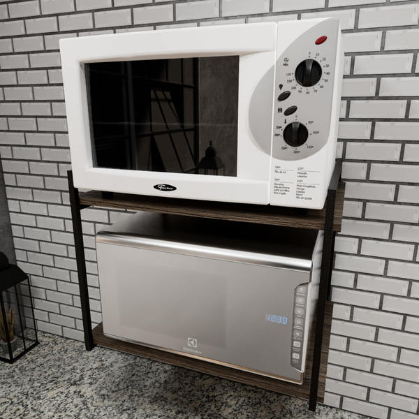 Prateleira Industrial Forno Eletrico Microondas 45x60 Preto