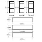 Prateleira Industrial Sala Aço Preto 30cm Cor Branca Ind12bsl
