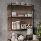 Prateleira Industrial Tripla Cozinha Suspenso De Parede Emi 7