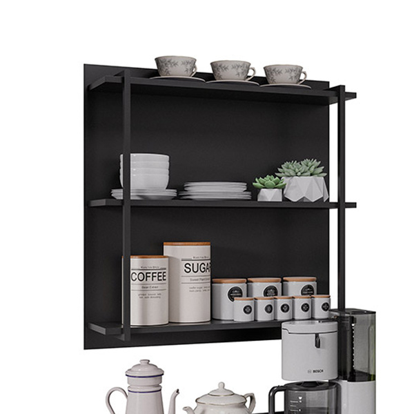 Prateleira Industrial Tripla Cozinha Suspenso De Parede Emi 7