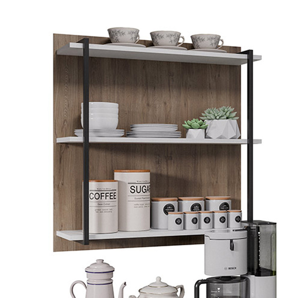 Prateleira Industrial Tripla Cozinha Suspenso Painel Emi 70 5