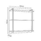 Prateleira Industrial Tripla Cozinha Suspenso Painel Emi 70 5