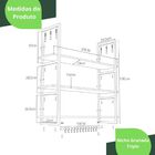 Prateleira Industrial Tripla Teto Ou Parede 60cm Pp Un