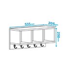 Prateleira Infantil 3 Nichos 5 Ganchos Mdp Brv Moveis Branco