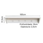 Prateleira Infantil Com 4 Cabideiros 100cm Tudor  Areia