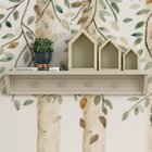 Prateleira Infantil Com 4 Cabideiros 100cm Tudor  Areia