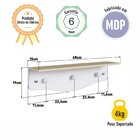 Prateleira Infantil Com Cabideiro Linha Encanto Carvalho Arag