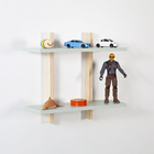 Prateleira Infantil Dupla Com Suporte Pinus E Mdf Verde Mint