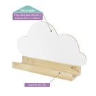 Prateleira Infantil Nuvem Laca Branco/madeira Natural - Casat