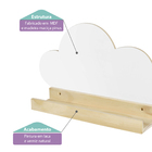 Prateleira Infantil Nuvem Laca Branco/madeira Natural - Casat