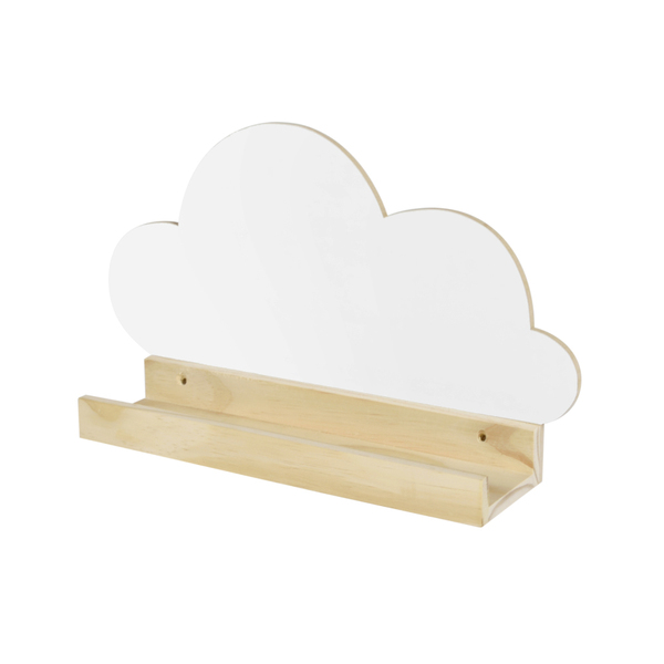 Prateleira Infantil Nuvem Laca Branco/madeira Natural - Casat