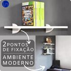 Prateleira Invisível Plus 15cm Mdf Madeira Branca Alta Capaci