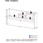 Prateleira Lateral Multimóveis Para Cama / Bicama Branca Ref.