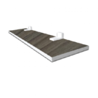 Prateleira Linha Furta-cor Com Borda De Pvc Branco 70x15cm