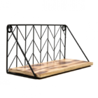 Prateleira Longa De Ferro E Madeira Nicho 49 5cm