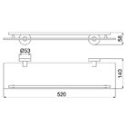 Prateleira Lorenzetti Loren Loft 2030 C82 Cromada