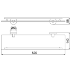 Prateleira Lorenzetti Loren Loft 2030 N82 Níquel Escovado - Ú