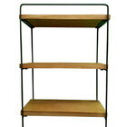 Prateleira Madeira Ferro 3 Andares Preto