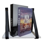 Prateleira Mdf Branca Com Alça De Couro 30 X 13 Cm