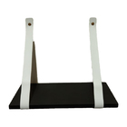 Prateleira Mdf Preta Com Alça De Couro 30 X 13 Cm