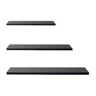 Prateleira Mdf Preto Kit 3 Peças 60/50/40 Suporte Invisível