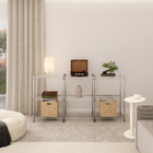 Prateleira de Metal Aço Cromada para Linha Line Aramada 60x35cm 50kg Spaceo