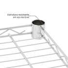 Prateleira de Metal Aço Cromada para Linha Line Aramada 90x35cm 50kg Spaceo