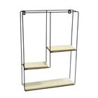 Prateleira Metal/madeira Geo Forms Rectangle Preto 35 X 10 X