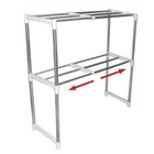 Prateleira Microondas Suporte Rack Inox 2 Andares Ajustavel C