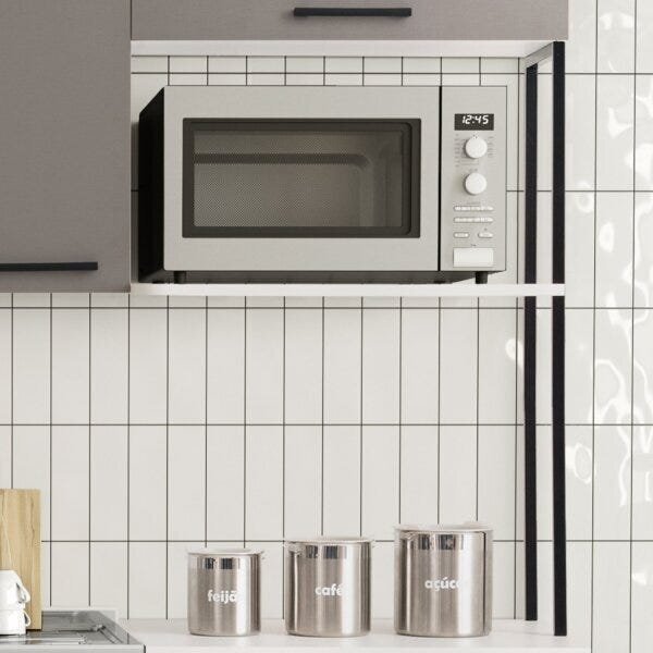 Prateleira Modulada Para Microondas Araguaia Cabecasa Madeira